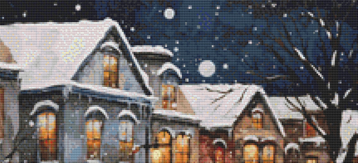 Snowy Village (Small) cross stitch pattern by StitchTiny