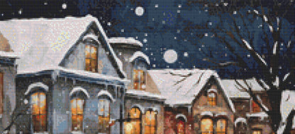 Snowy Village (Small) cross stitch pattern by StitchTiny
