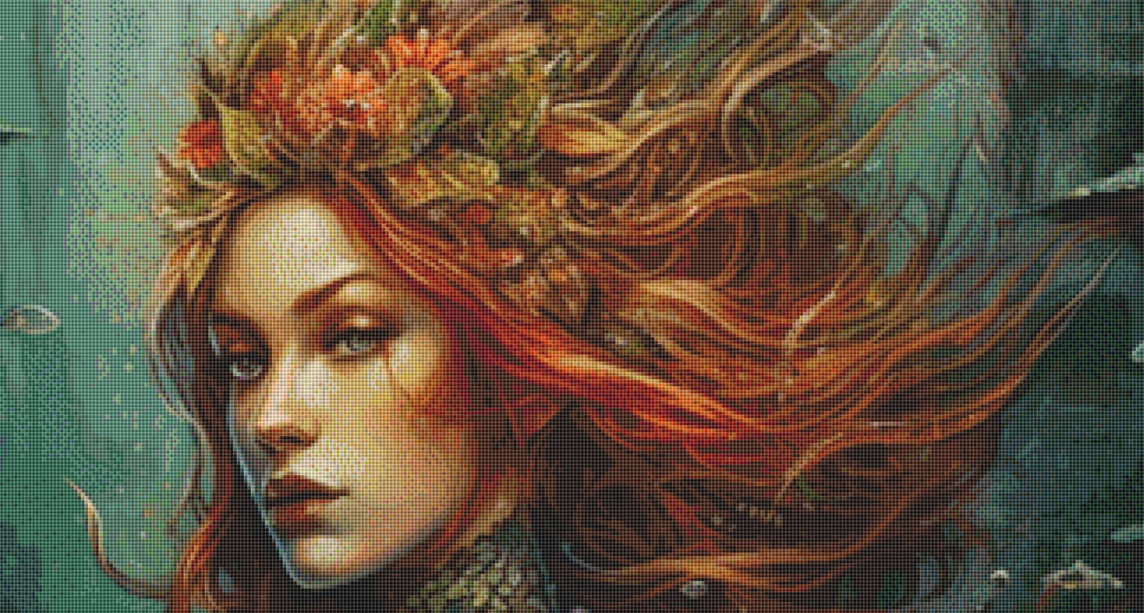 Mermaid Temptress (Max Size) cross stitch pattern by Magical Craftery