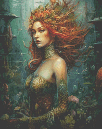 Mermaid Temptress cross stitch pattern by MagicalCraftery
