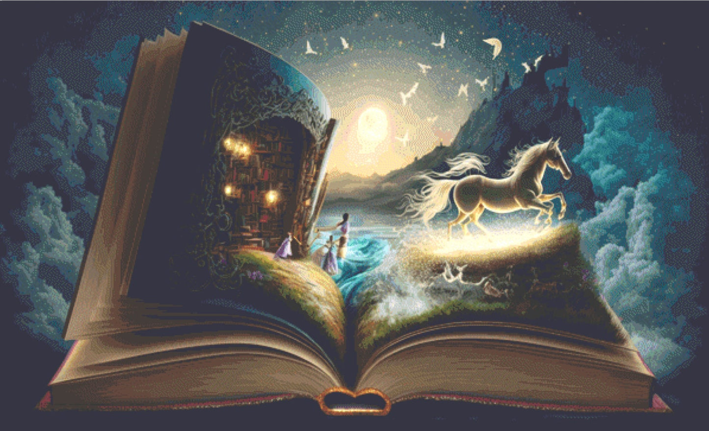 Fairytale Book ©Adobe Ext License (Max Size) cross stitch pattern by StitchesSewBeautiful