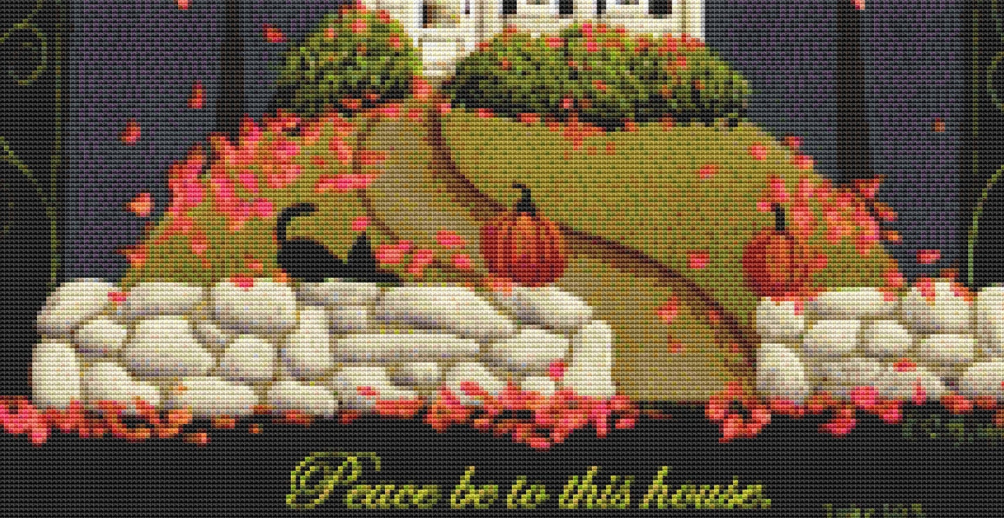 Peace be To This House (Small) cross stitch pattern by Catherine Holman/Ansada Art Licensing Group, LLC