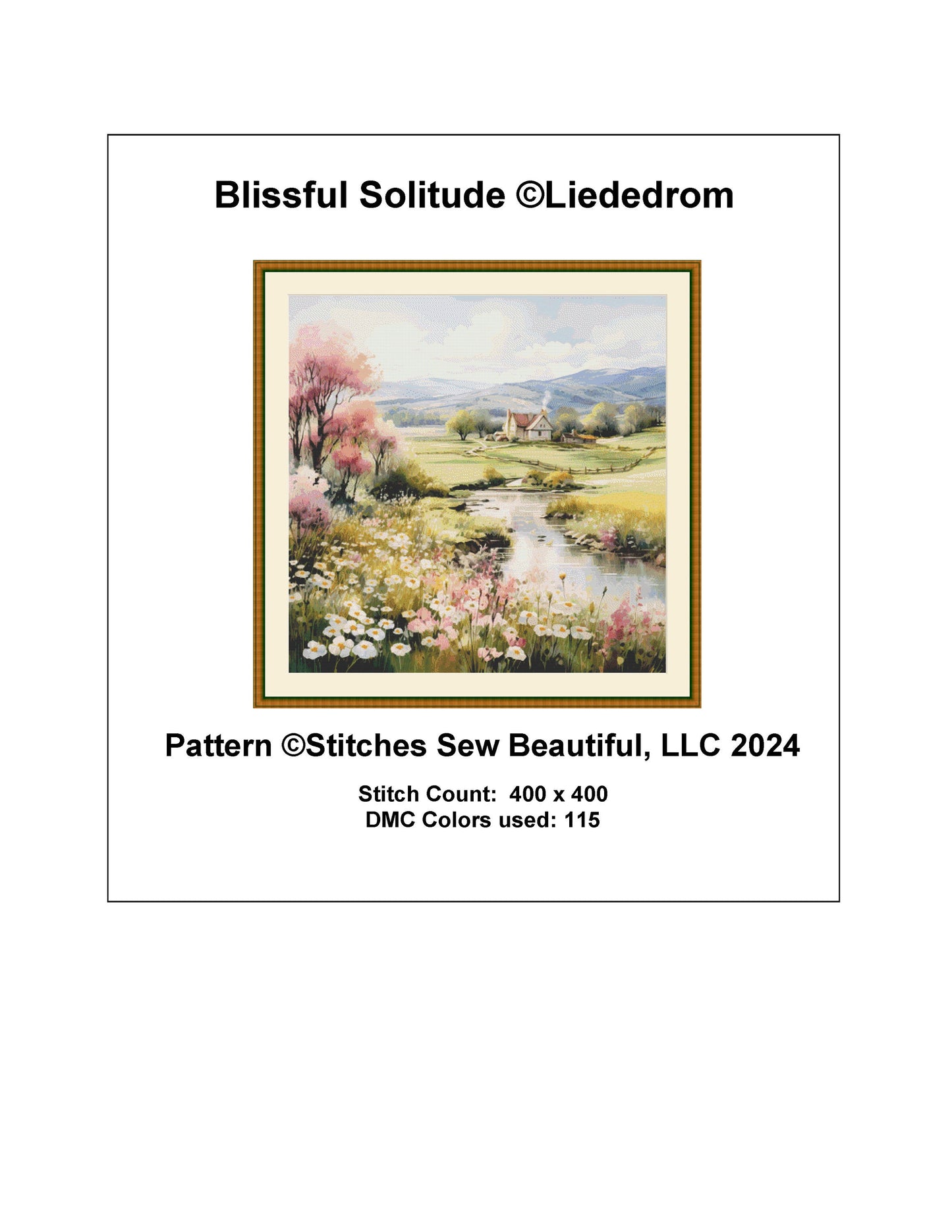 Blissful Solitude cross stitch pattern by Liededrom