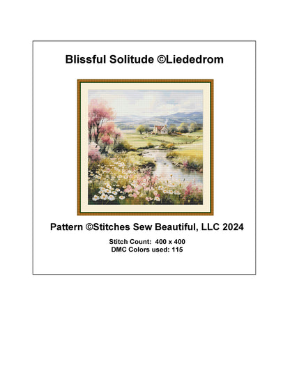 Blissful Solitude cross stitch pattern by Liededrom