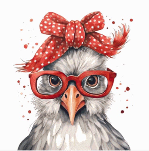 Funny Chicken cross stitch pattern by CedarGroveGraphics