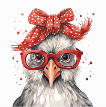 Funny Chicken cross stitch pattern by CedarGroveGraphics