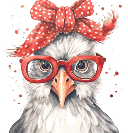 Funny Chicken cross stitch pattern by CedarGroveGraphics