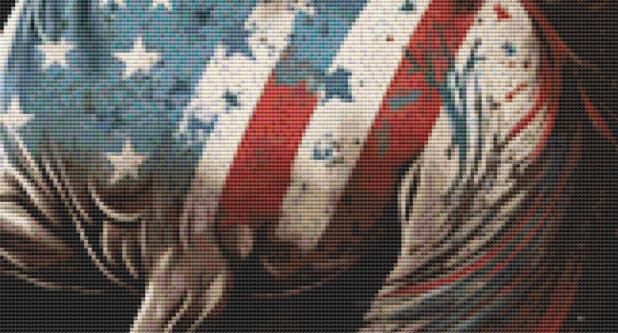 USA Horse cross stitch pattern by Eder Jose Rosa