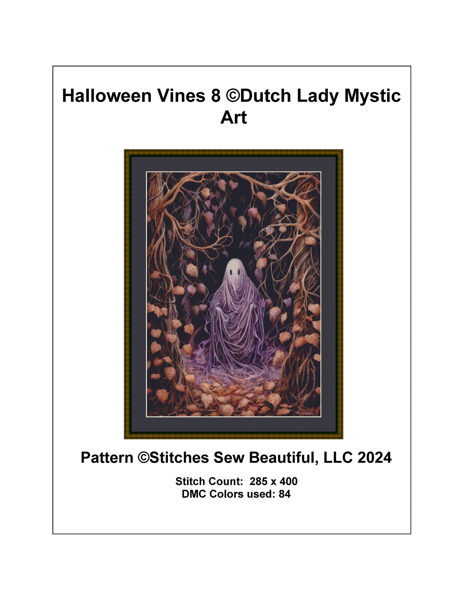 Halloween Vines 8 cross stitch pattern by DutchLadyMysticArt