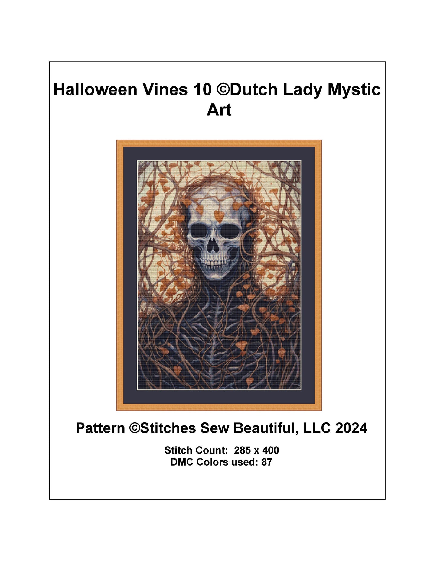 Halloween Vines 10 cross stitch pattern by Dutch Lady Mystic Art