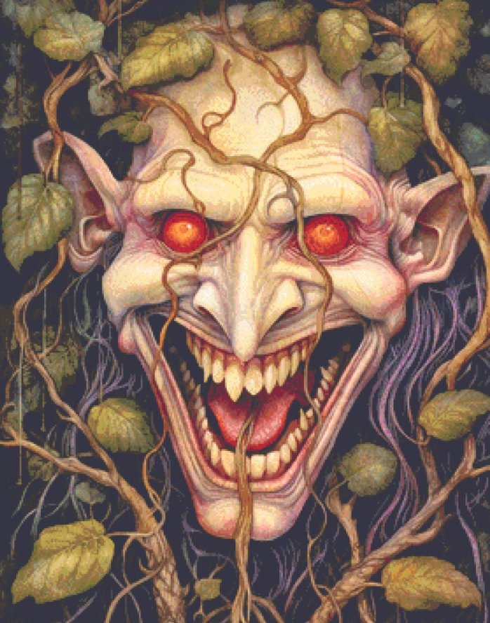 Halloween Vines 6 (Max Color) cross stitch pattern by DutchLadyMysticArt