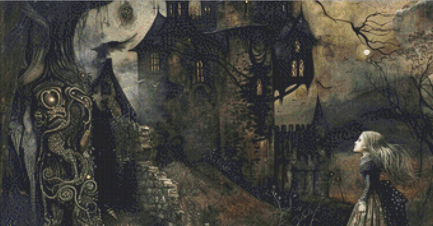 Gothic Princess and Moonlit Palace cross stitch pattern by The Art Revivalist