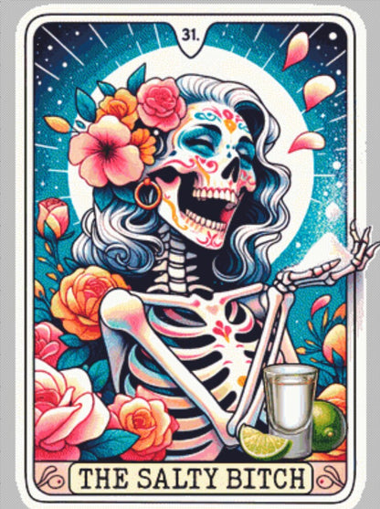 The Salty Bitch cross stitch pattern by Pixel Paige Studio