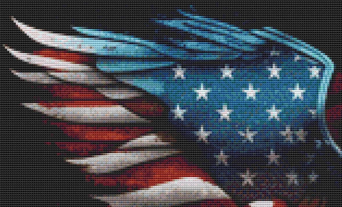 One Dream American Eagle cross stitch pattern by Eder Jose Rosa