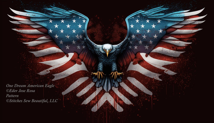 One Dream American Eagle (Small) cross stitch pattern by Eder Jose Rosa