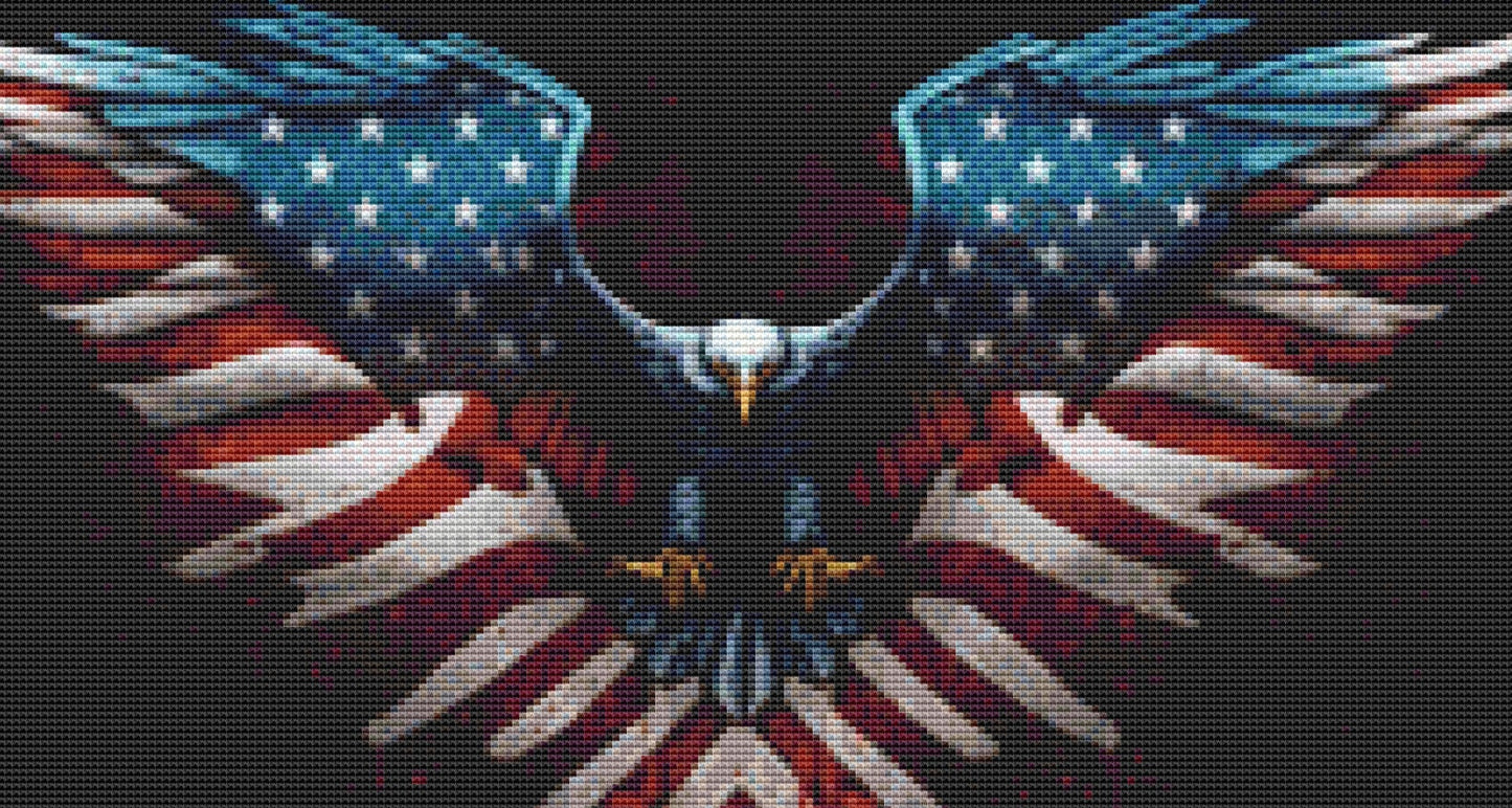 One Dream American Eagle (Small) cross stitch pattern by Eder Jose Rosa