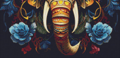 Elephant in Colors (Small) cross stitch pattern by Eder Jose Rosa
