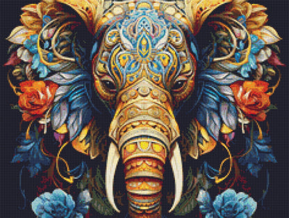 Elephant in Colors (Small) cross stitch pattern by Eder Jose Rosa