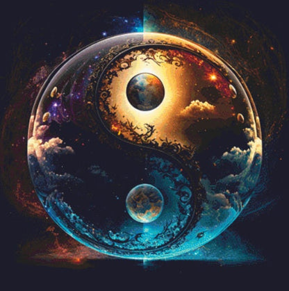 Ying Yang Day and Night (Max Color) cross stitch pattern by Digital Art Club AU