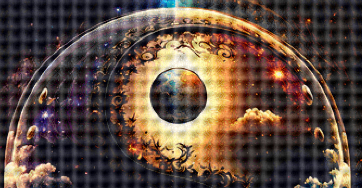 Ying Yang Day and Night cross stitch pattern by DigitalArtClubAU