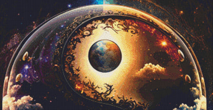 Ying Yang Day and Night cross stitch pattern by DigitalArtClubAU