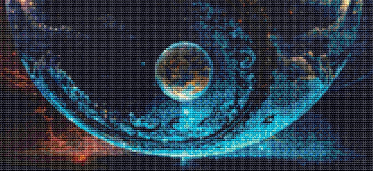 Ying Yang Day and Night (Small) cross stitch pattern by DigitalArtClubAU