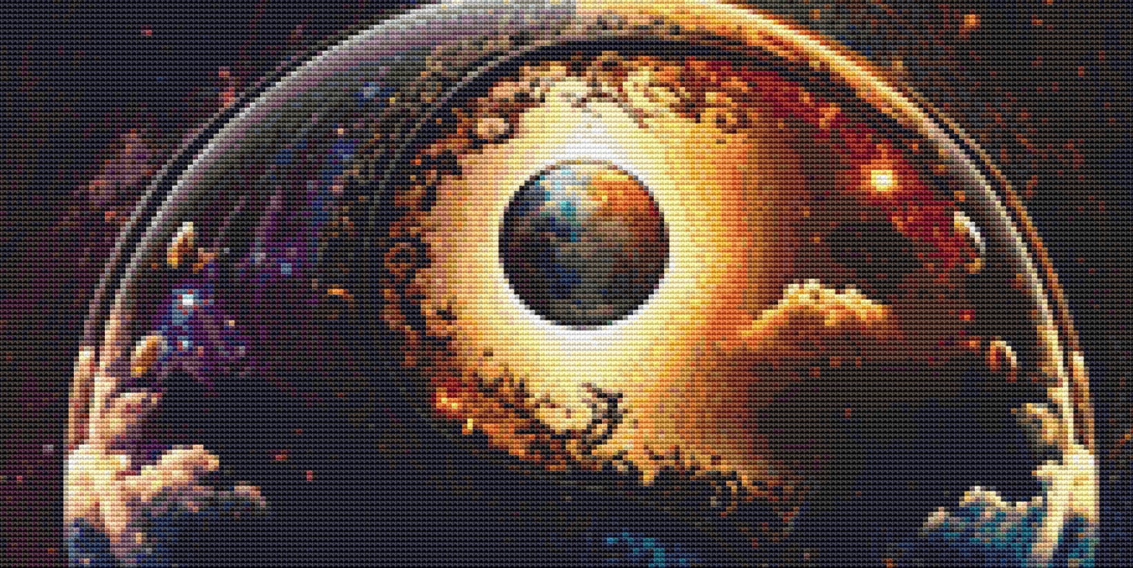 Ying Yang Day and Night (Small) cross stitch pattern by DigitalArtClubAU