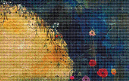 Woman in a Field of Flowers 11 (Max Color) cross stitch pattern by Eder Jose Rosa