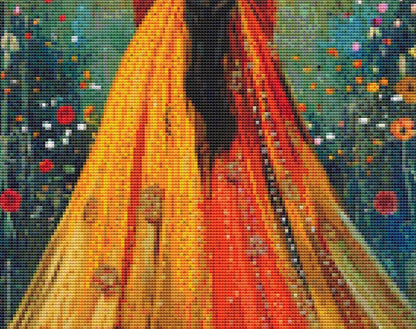 Woman in a Field of Flowers 11 (Max Color) cross stitch pattern by Eder Jose Rosa
