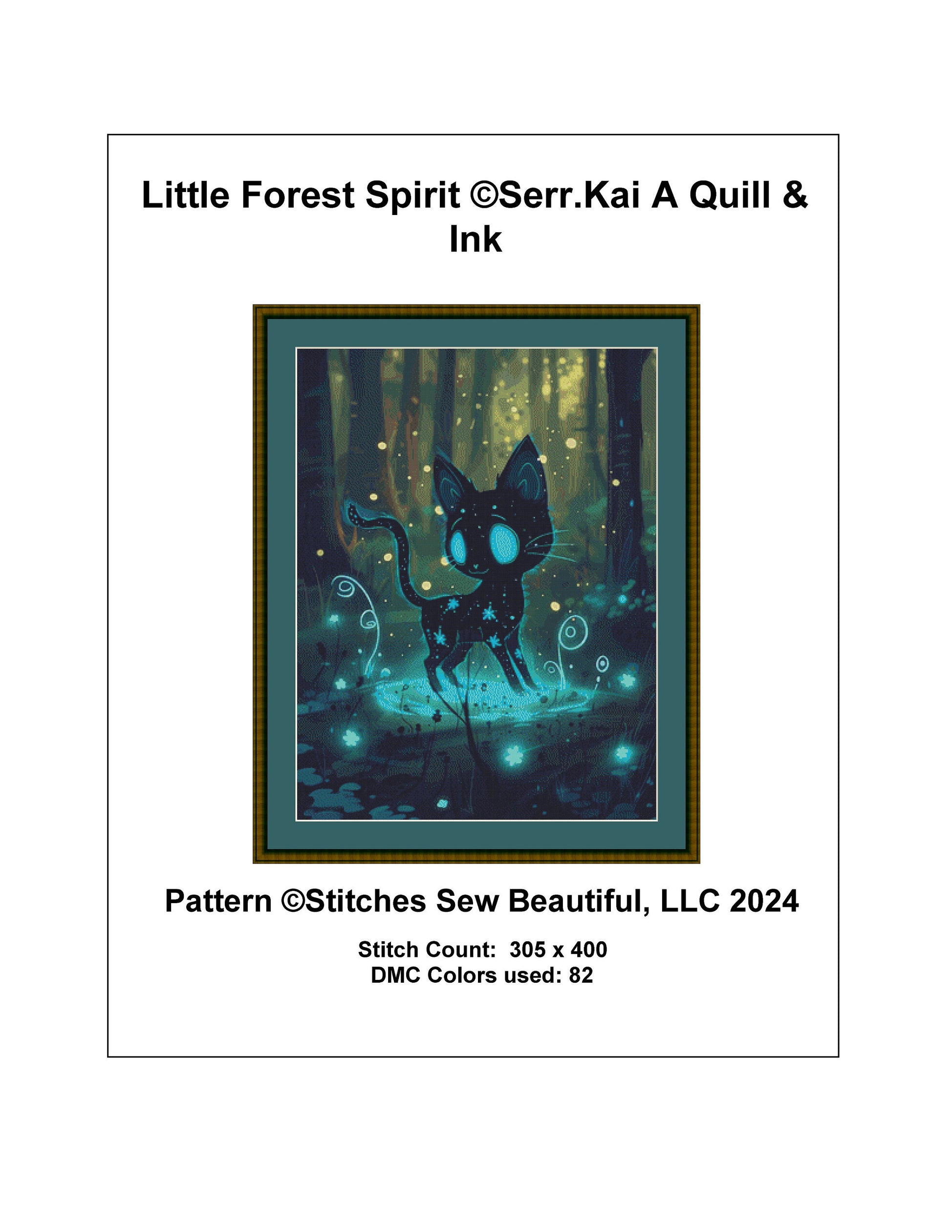 Little Forest Spirit cross stitch pattern by Serr.Kai A Quill & Ink