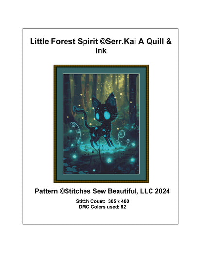 Little Forest Spirit cross stitch pattern by Serr.Kai A Quill & Ink