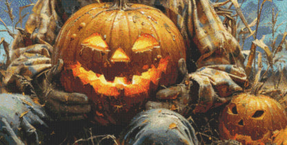 The Scarecrow and the Pumpkin Head cross stitch pattern by Eder Jose Rosa