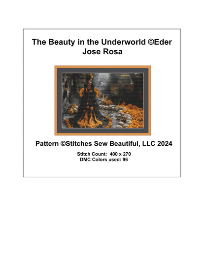 The Beauty in the Underworld cross stitch pattern by Eder Jose Rosa