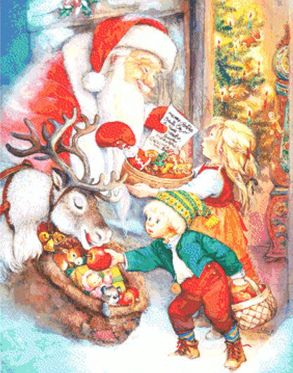 Treats for Santa and His Reindeer cross stitch pattern by Lisi Martin/AB Pictura, Karlstad, Sweden