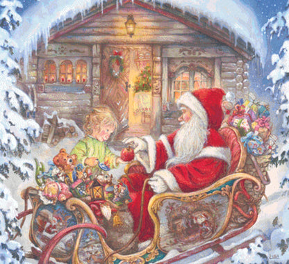 A Treat From Santa (Max Color) cross stitch pattern by Lisi Martin/AB Pictura, Karlstad, Sweden
