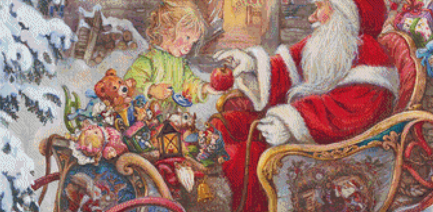 A Treat From Santa (Max Color) cross stitch pattern by Lisi Martin/AB Pictura, Karlstad, Sweden