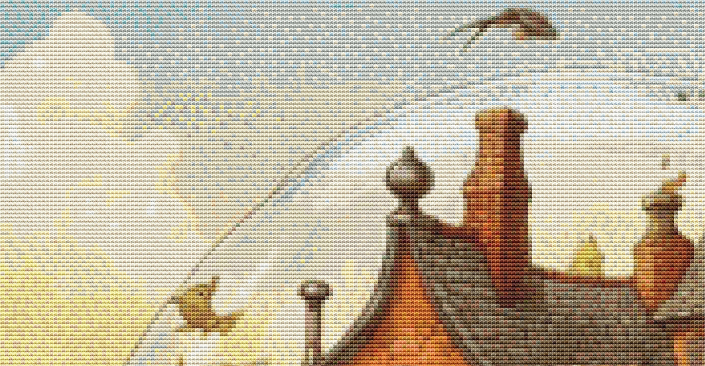 Sea Cottage in a Bubble cross stitch pattern by LikeInkDrops