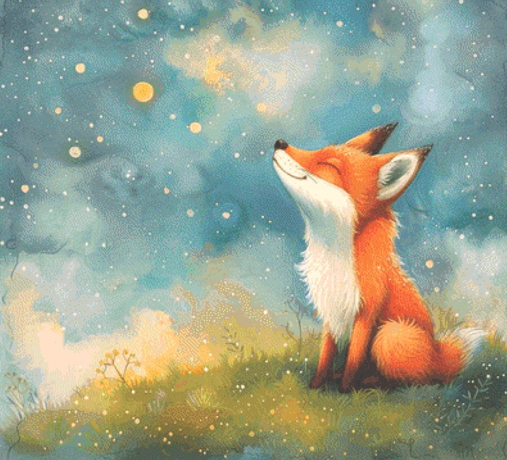 Fox Watercolor cross stitch pattern by PassyArt