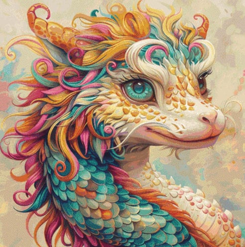 Dragon cross stitch pattern by PassyArt