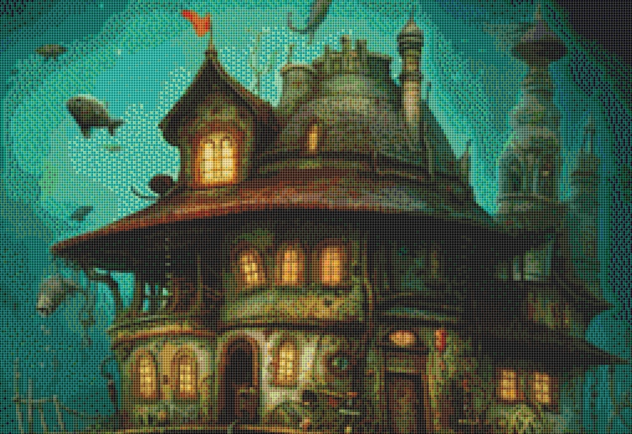 Underwater Home Sweet Home cross stitch pattern by LikeInkDrops