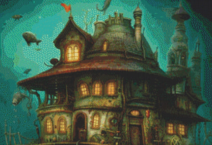 Underwater Home Sweet Home cross stitch pattern by LikeInkDrops