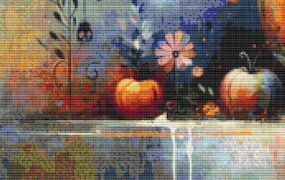 Enchanted Jack-O-Lantern in Watercolors cross stitch pattern by World of Love Hearts/Adrian G. Eyre