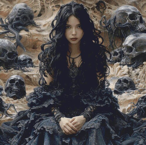 In the Shadow of Skulls cross stitch pattern by Eder Jose Rosa