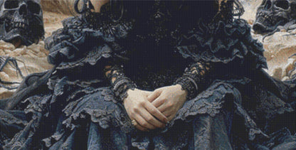 In the Shadow of Skulls cross stitch pattern by Eder Jose Rosa