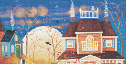 Ghost Rider cross stitch pattern by Kim Leo licensed by JMS Art Licensing