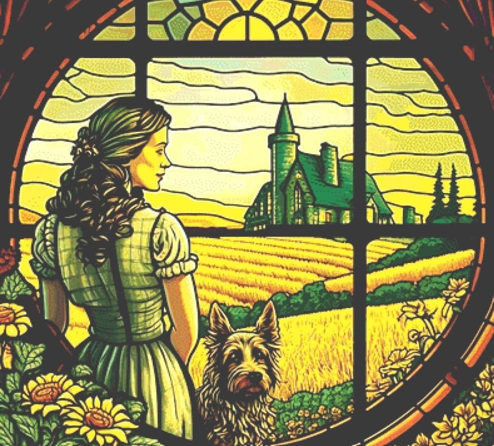 WoZ Stained-Glass 2 cross stitch pattern by SphinxDesignStudio