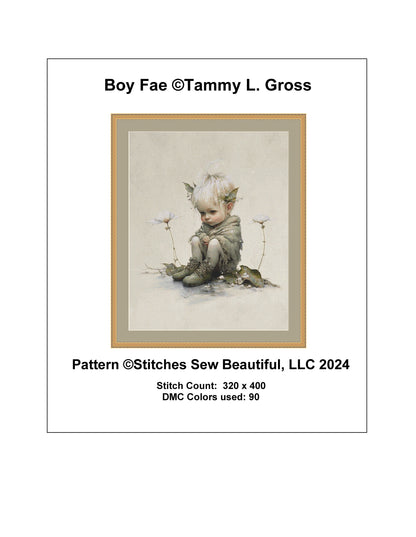 Boy Fae cross stitch pattern by Tammy L. Gross
