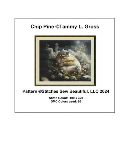 Chip Pine cross stitch pattern by Tammy L. Gross