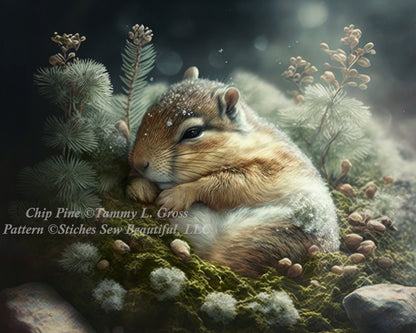 Chip Pine cross stitch pattern by Tammy L. Gross