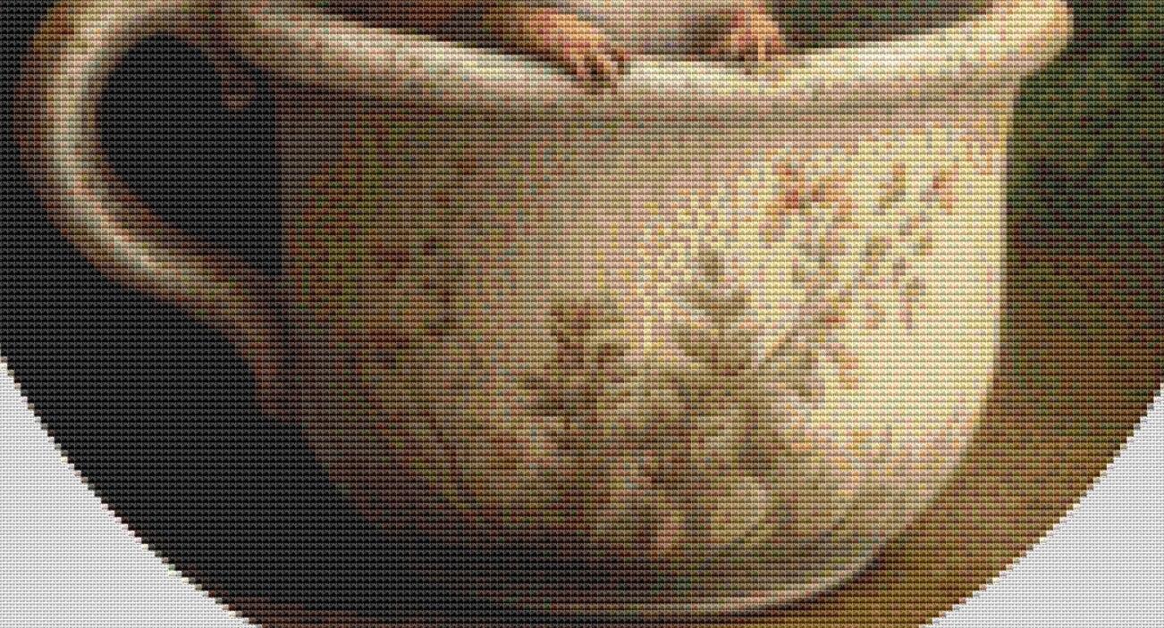 Teacup (Round) cross stitch pattern by Tammy L. Gross